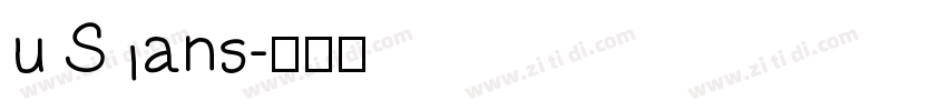 u Sans字体转换